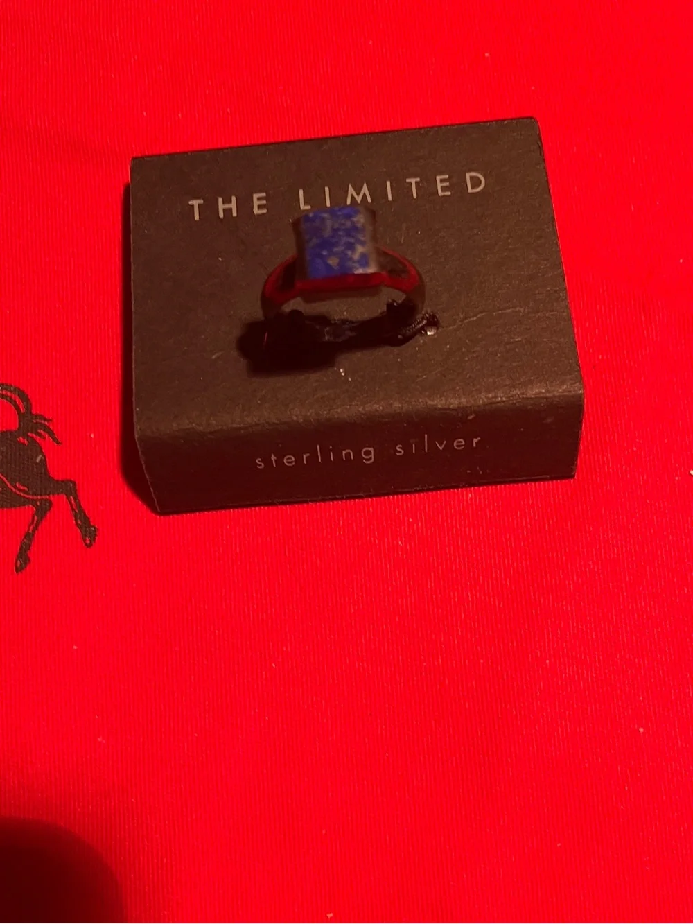 The Limited Sterling Silver Ring with Lapis-Style Blue Stone